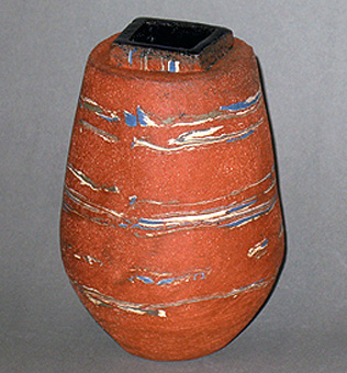 Vase, mehrfarbiger Ton, Glasur, Keramik, Berlin, 2012